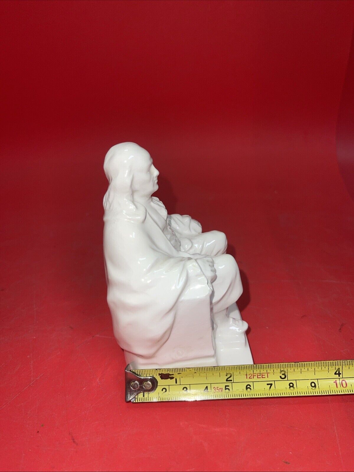 Rare Vintage Ceramic 4.5” Seated Benjamin Franklin Charls Prod Japan Americana