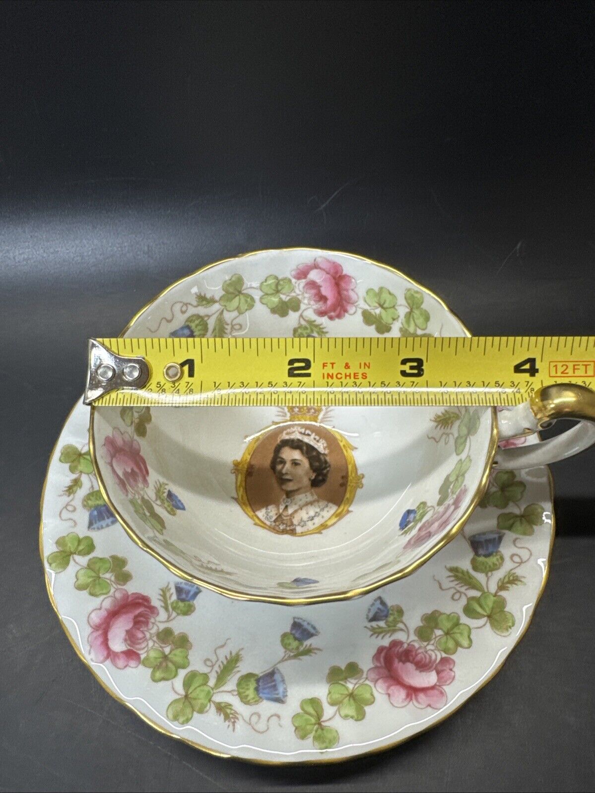 Aynsley Queen Elizabeth II 1953 Coronation Teacup and Saucer  - England