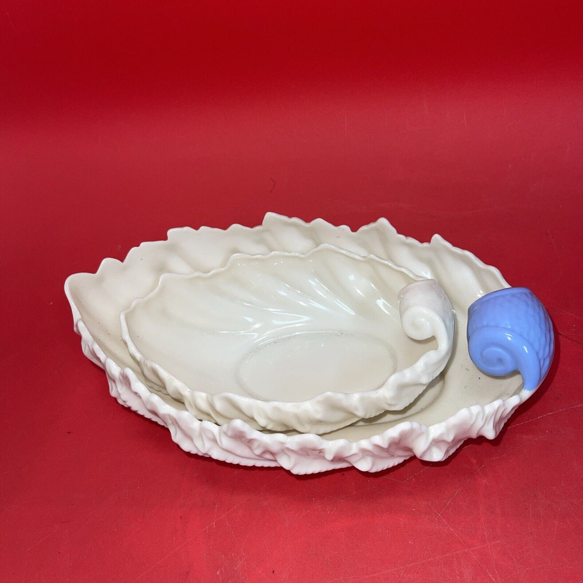 Lenox Vintage Leaf Shaped Porcelain Candy Bowl Lot 2