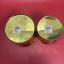 Vintage Fortunoff  Solid Brass Round Flower Pots Set of 2
