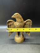 Old Cast Iron EAGLE PAPERWEIGHT Figural Metal Bird 5 1/4”