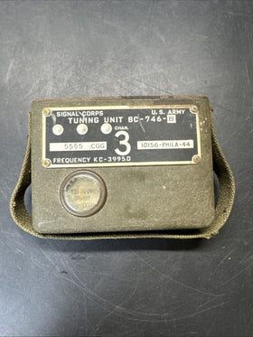 Vintage US Signal Corps Tuning Unit BS-746-B No. 3 And 10