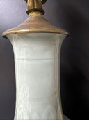 Vintage Porcelain Vase Lamp 25” Tall, Made In Hong Kong