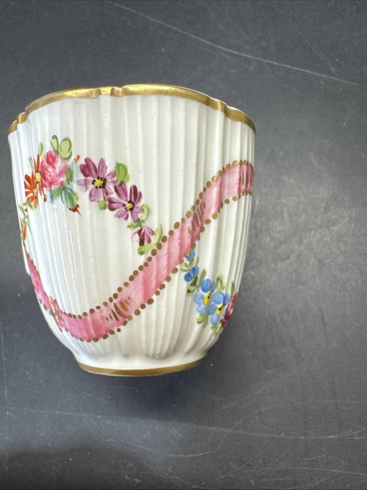 Vintage Porcelaine de Paris France Mini Cup & Saucer - Floral