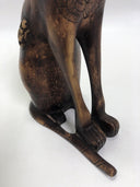 EXCEPTIONAL "BASTET" THE EGYPTIAN CAT GODDESS OF PROTECTION W/SCARAB & WINGS