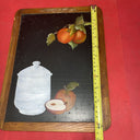 Vintage Framed Handpainted SLATE ART - Apple 🍎