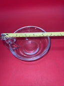 Vtg Steuben Style Clear Glass Snail Handle 6 in. Bowl