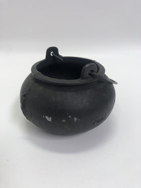 ANTIQUE HAND HAMMERED COPPER KETTLE APPLE BUTTER POT CAULDRON IRON HANDLE HEAVY