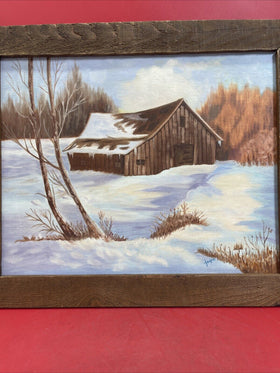 Vintage  Oil On Canvas Signed By Jayne Cowles