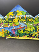 Triptych Acrylic Painting on Wood Abuelo Guarayo