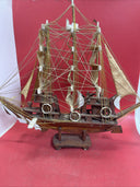 Vintage Wooden  Model Ship