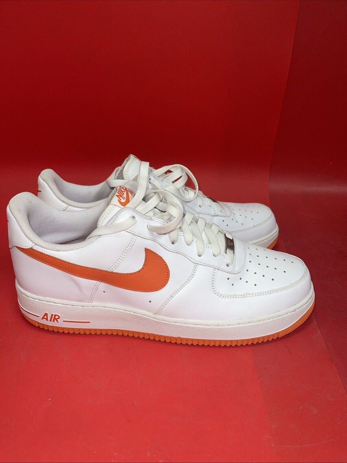 Nike Air Force 1 One Low White/Orange Men's Size 13