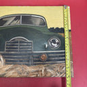 Vintage Oil painting on canvas Car