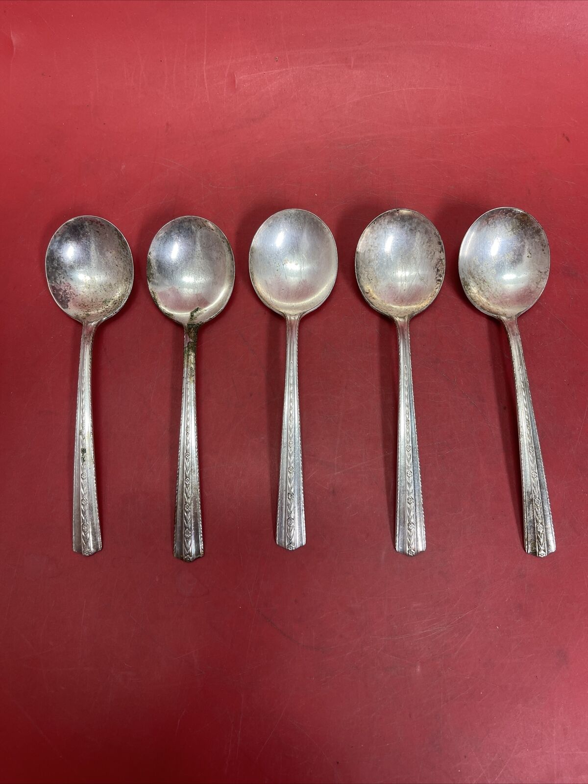 5 Wallace Brothers Plate AA Spoons Flatware