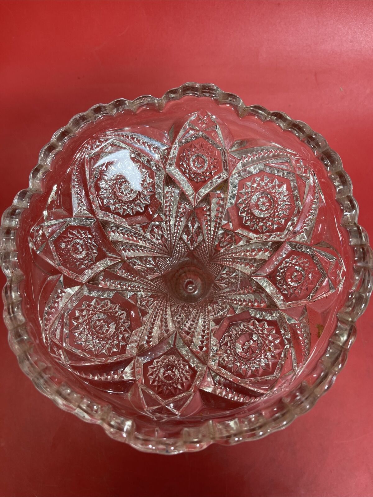 Pedestal Crystal Center Table Vase / Fruit Bowl