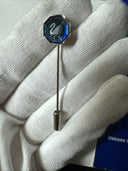 Vintage SCS Swarovski Crystal Society Blue Stone With Swan Logo Stick Pin PB78