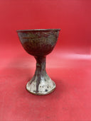 Hand Thrown Art Pottery Chalice 7 3/4in