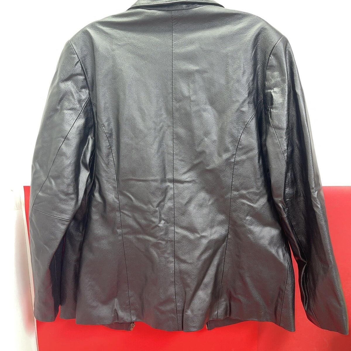 E.G. Collection Black Leather  Jacket Size Medium