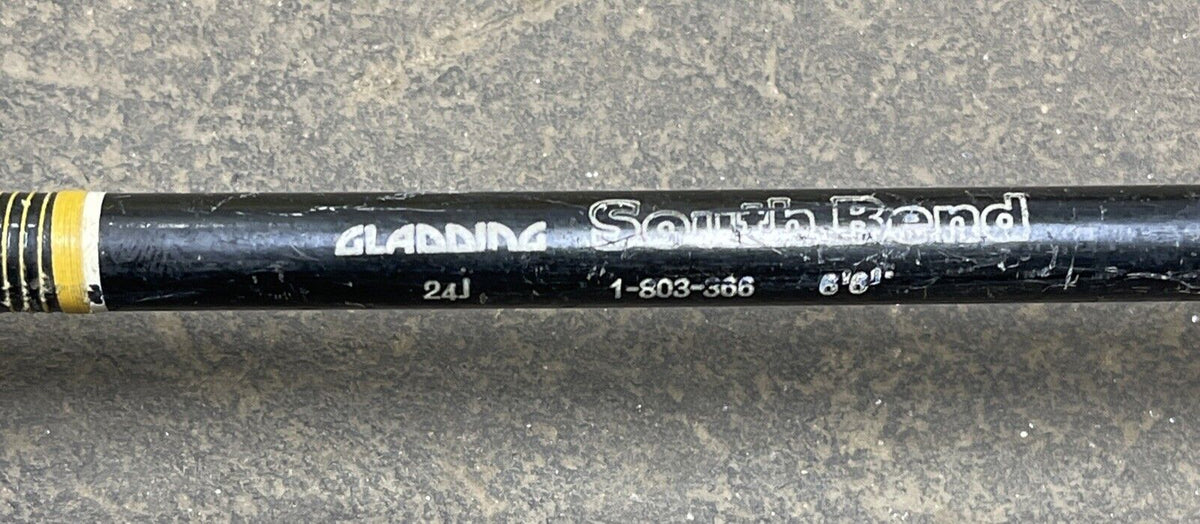 6’6” South Bend GLADDING Outdoorsman Spinning Rod, 1 Pc Vintage Wood Handle