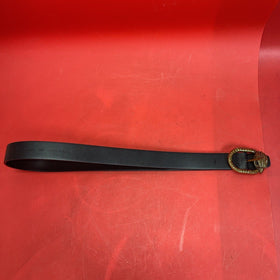 KURT GEIGER LONDON LARGE EAGLE HEAD LEATHER BELT IN BLACK  SIZE XS/S