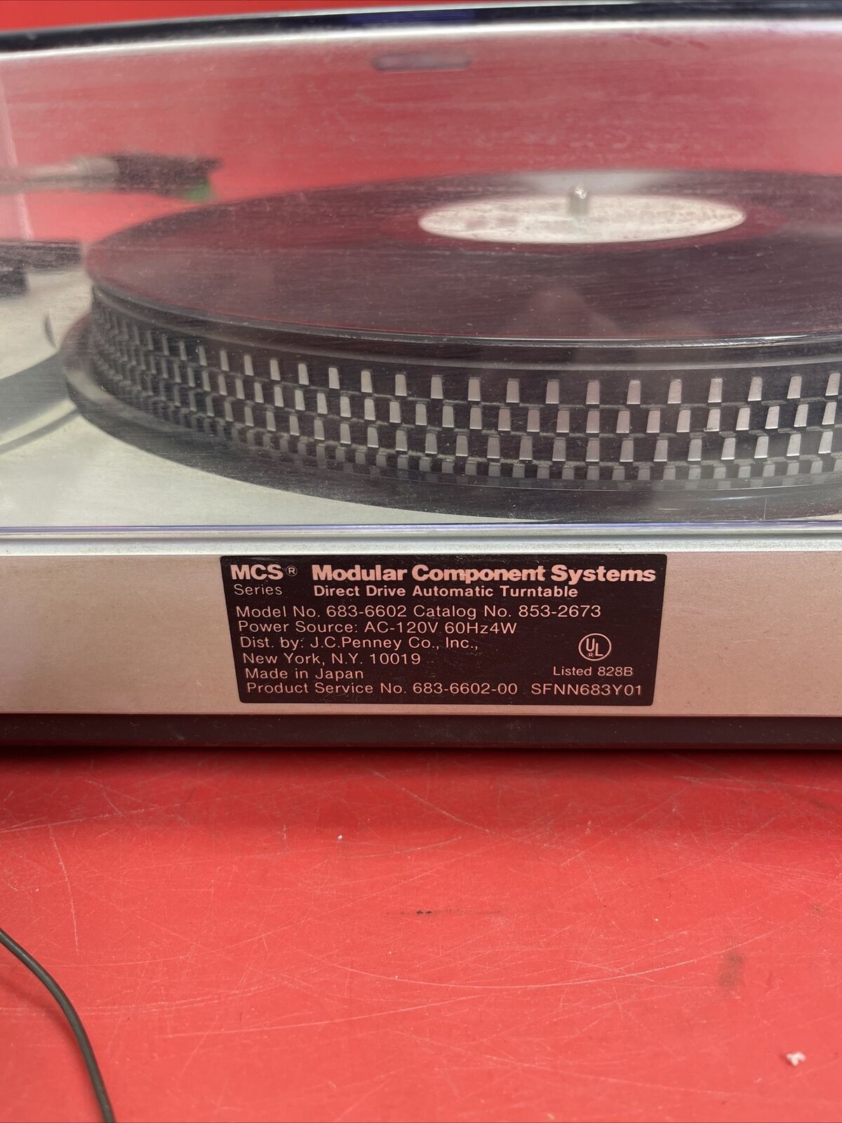 Vintage Modular Component  System MCS  6602 Turntable. Tested!