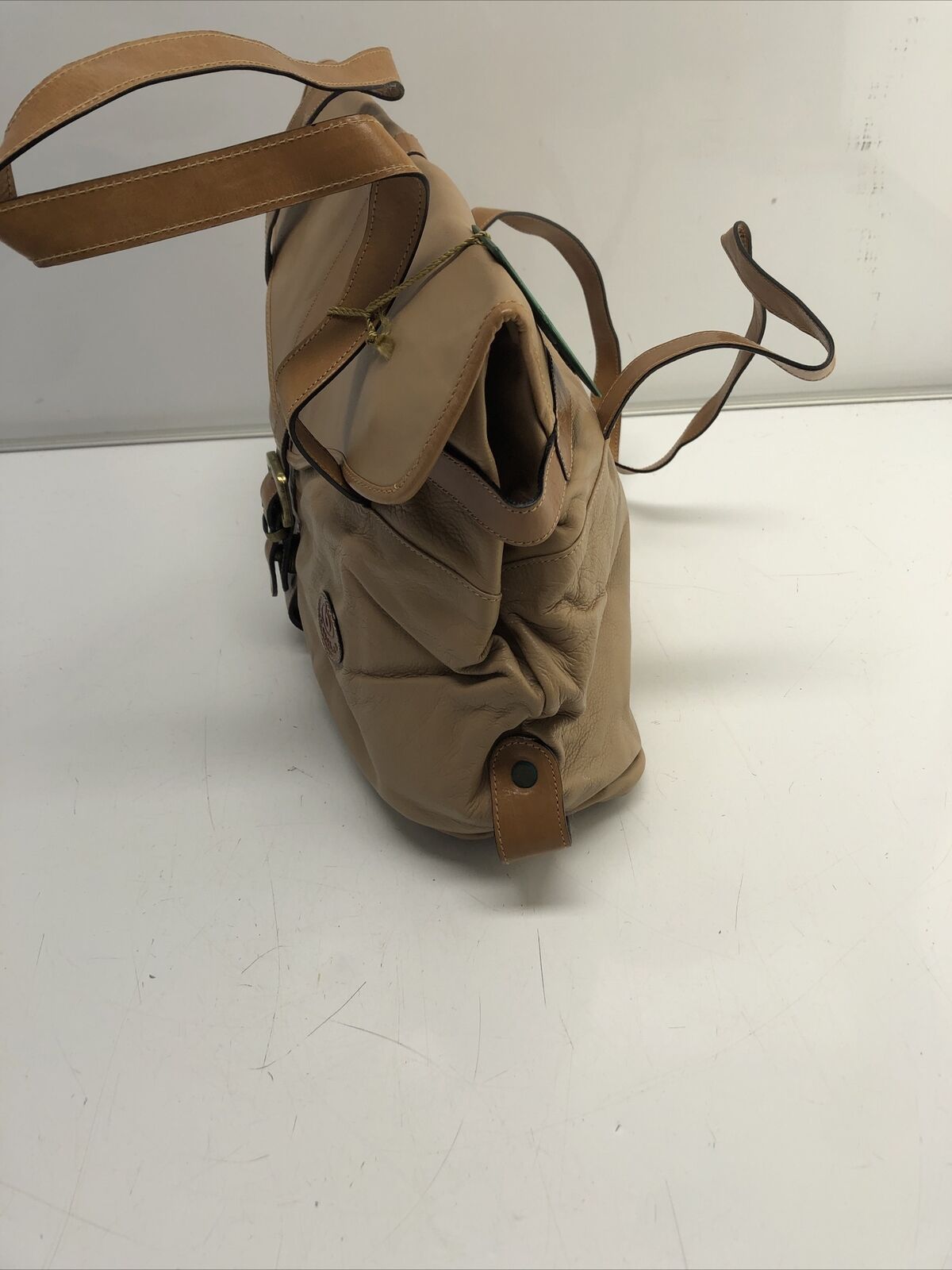 Bettina Light Brown Leather Satchel Handbag