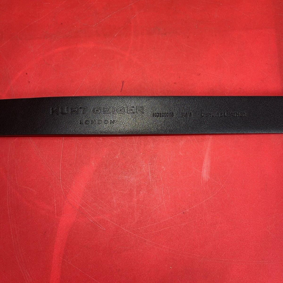 KURT GEIGER LONDON LARGE EAGLE HEAD LEATHER BELT IN BLACK  SIZE XS/S