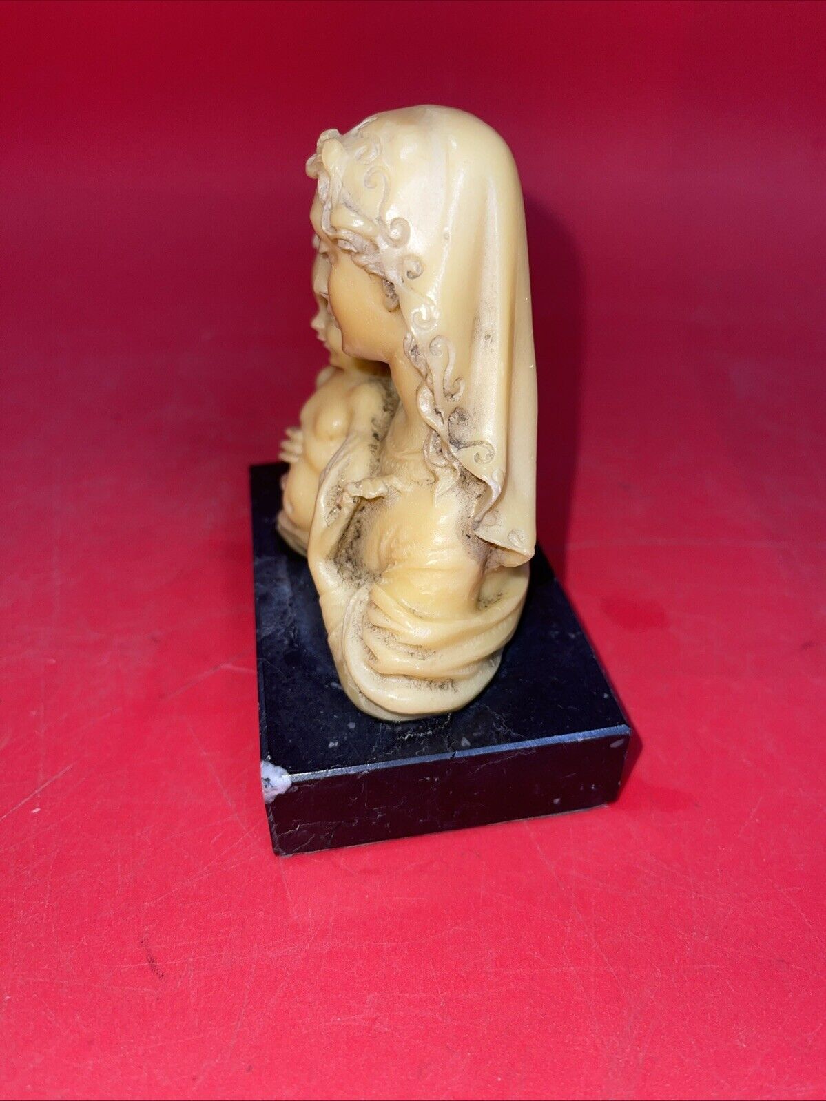 Vintage Italian Plastic Madonna and Child Figurine