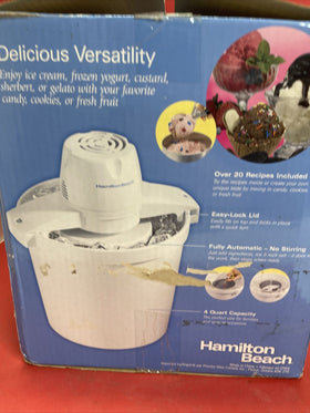 Hamilton 4 Quart Electric Ice Cream Maker Open Box