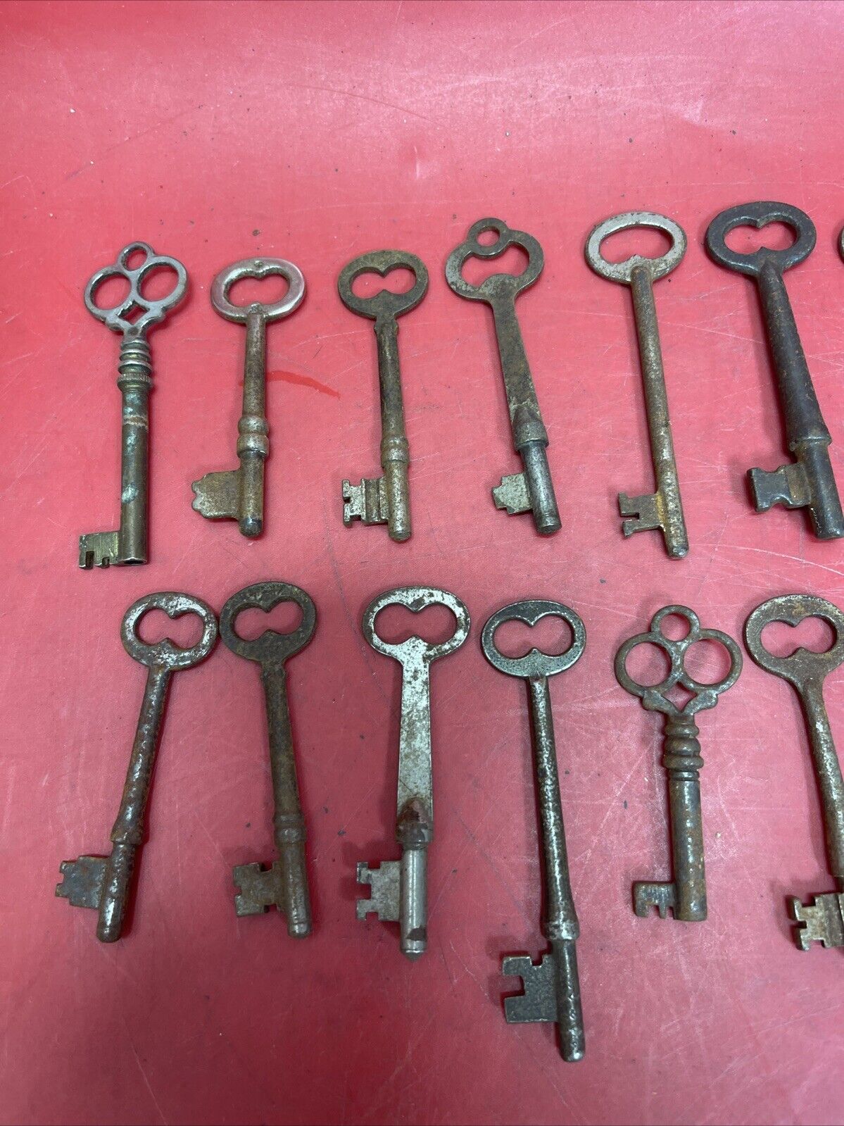 Antique Cabinet Open Barrel Key Lot ~ 25Keys ~ Different Sizes & Shapes ~ lot 2