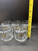 Heaven Hill Gold Trimmed Bourbon Whiskey HiBall Glasses/ Set Of 5