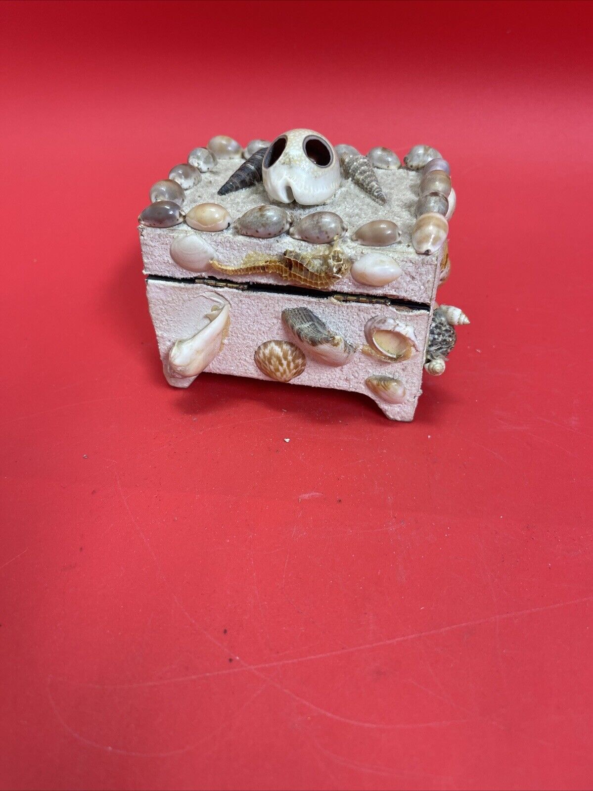Vintage Sea Shell Encrusted Jewelry / Trinket Box Lot 5