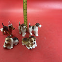 Vintage Christmas Dog Figurines Lot 5