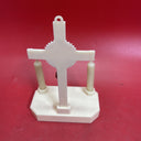 Vintage crucifix for the sick with wax candles
