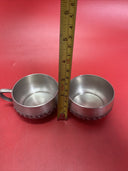 Oslo Pewter textured Cream and Sugar Set w/ Tray.  Perletinn design from Norway.