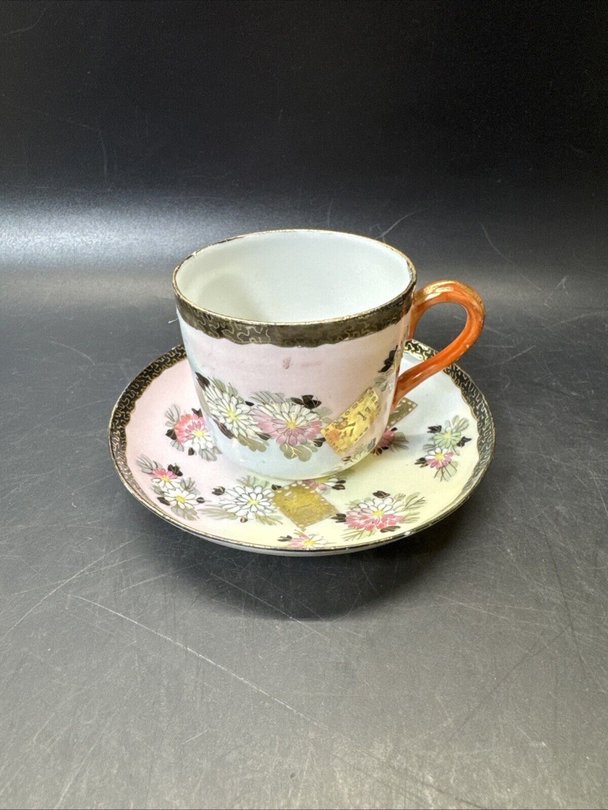 Collectors Vintage Hand Painted Tea Cup & Saucer  Japan