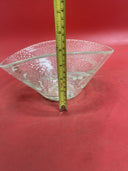 Vintage Italian Venetian  Italy Glass Green& White  Bowl