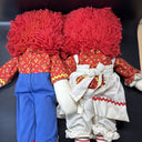 Vintage Raggedy Ann And Andy Handmade Dolls 25”/ Lot of 2