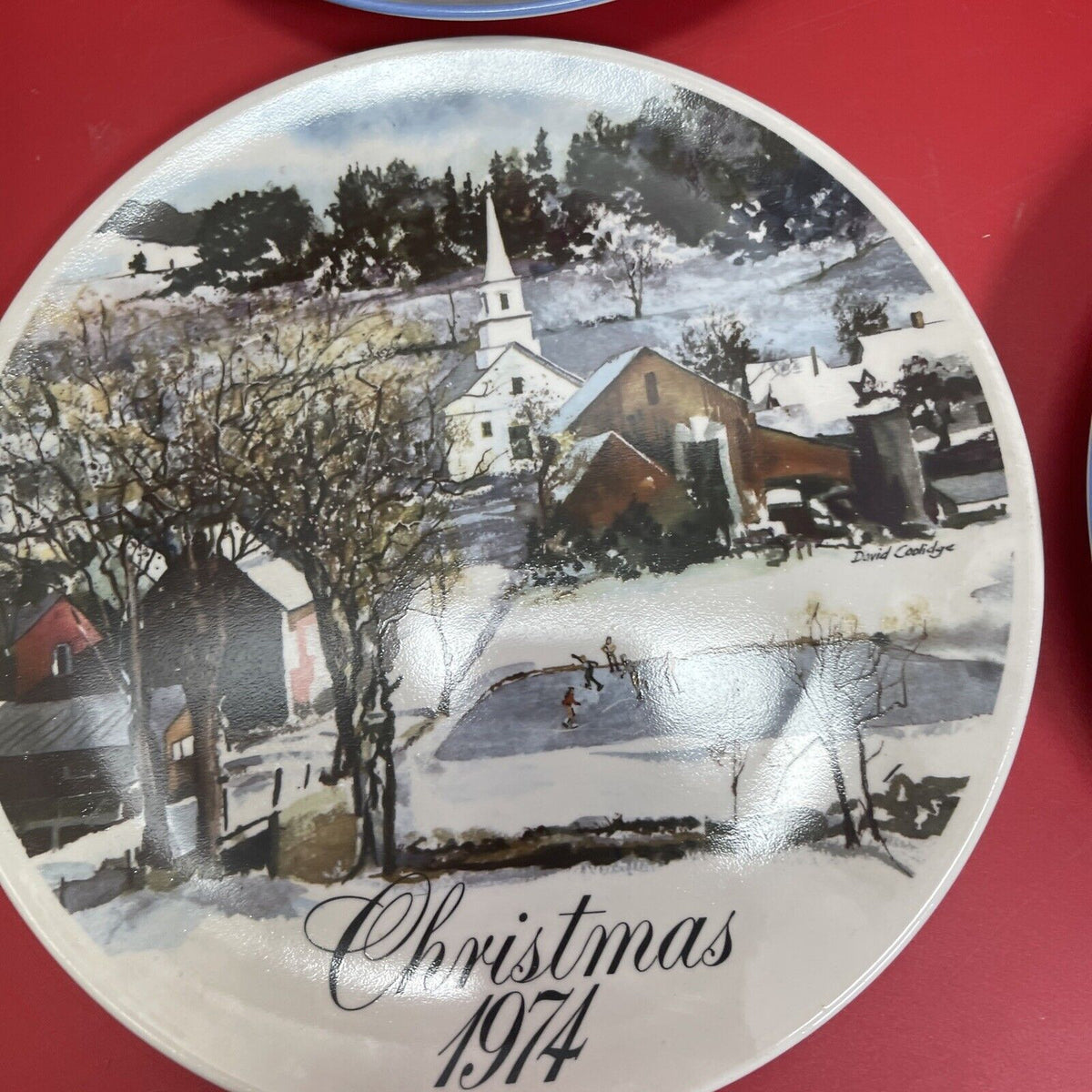 Vintage Set 9 Christmas Plates