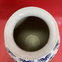 Chinese Asian Blue & White Porcelain Vase Flower Designs
