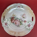 Germany Antique Plate Handles Floral roses 10” Lot2