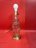 Vintage Lamp Excelsior Lead Crystal Brass Art Deco 16 Inches Bulb Included