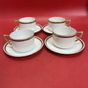 Antique MZ Austria Kaiserin Maria Theresia Carlsbad China Teacup & Saucer Set 4