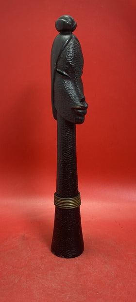 Vintage Antique African fertility statue wood carving figure 18.5” Tall