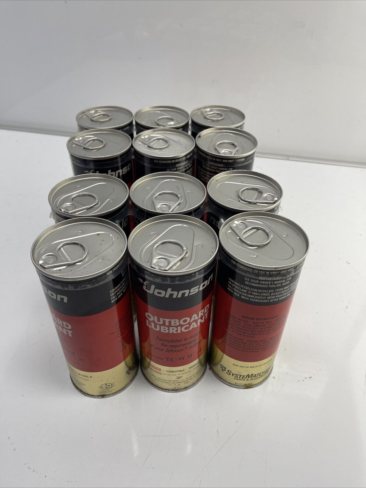 Vintage Johnson Outboard Lubricant TC-W II 16 oz. Set 2*6pieses*