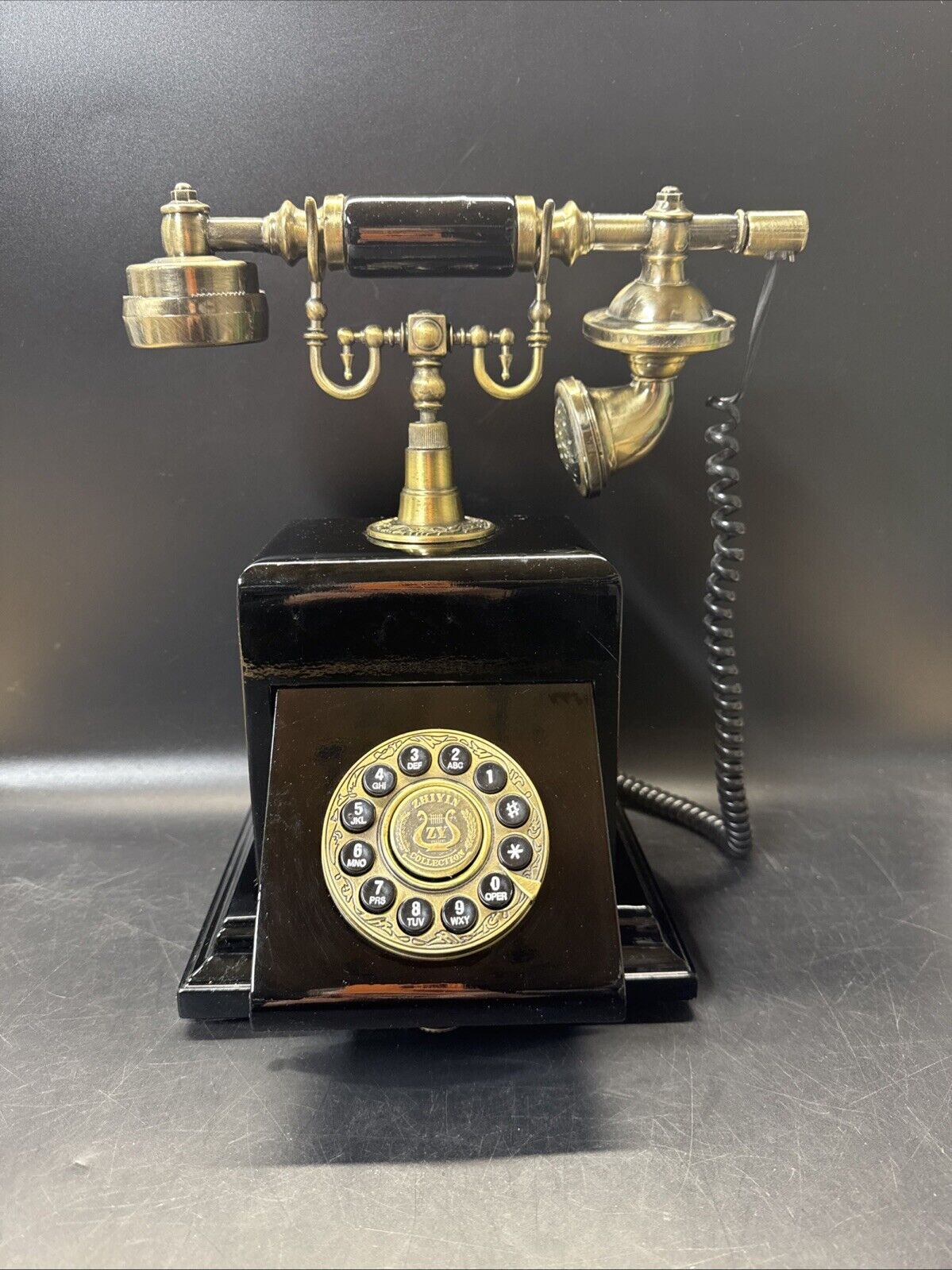 Guangzhou Zhiyin Industries Wood Retro Telephone Brass Push T918-A , 2004