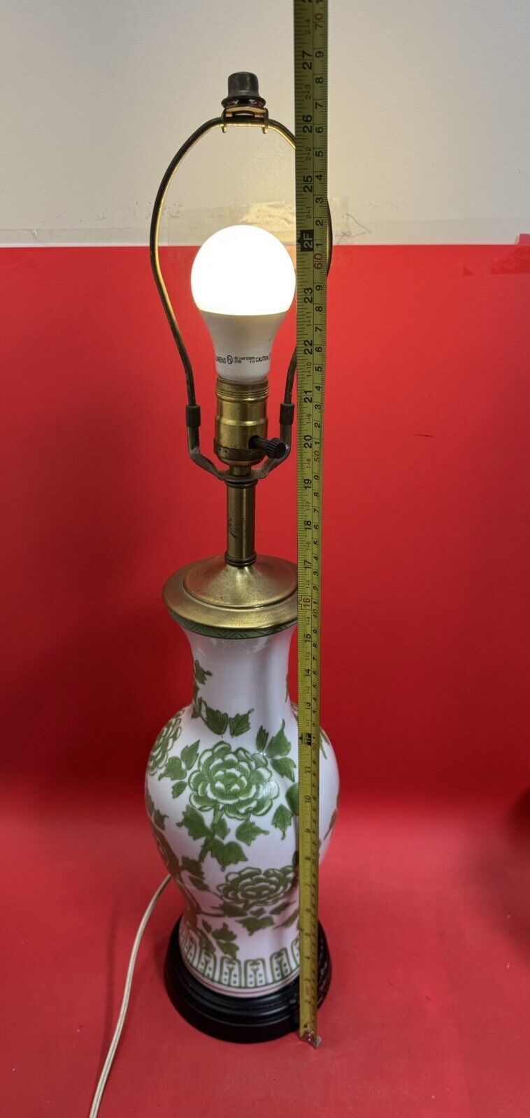 Vintage Boston Consignment Floral 28" Tall Electric Lamp