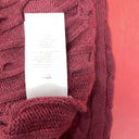 Polo Ralph Lauren Sweater Mens M  Maroon Cable Knit Cotton Quarter Zip Pullover