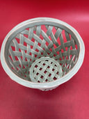 Pottery Basket Ceramic Woven Lattice Basket