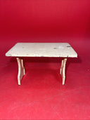 Vintage Aracade Cast Iron Doll House Miniature Table & Bench Chair